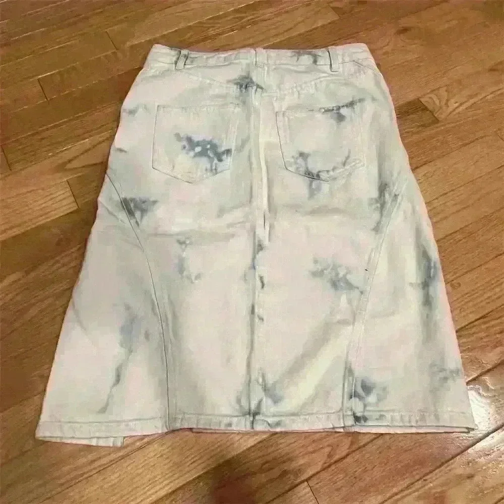 Future Collective Women's High-Rise Midi Denim Skirt Light Wash Size 0 - Picture 8 of 9